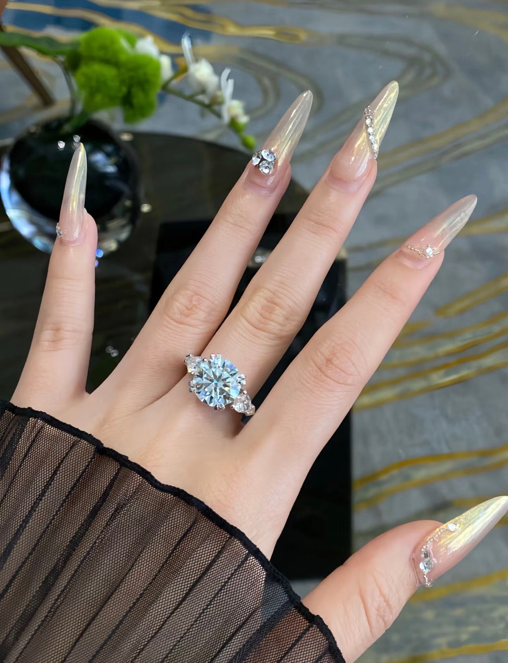 2.9ct Round Lab Grown Diamond Ring with IGI Certificate