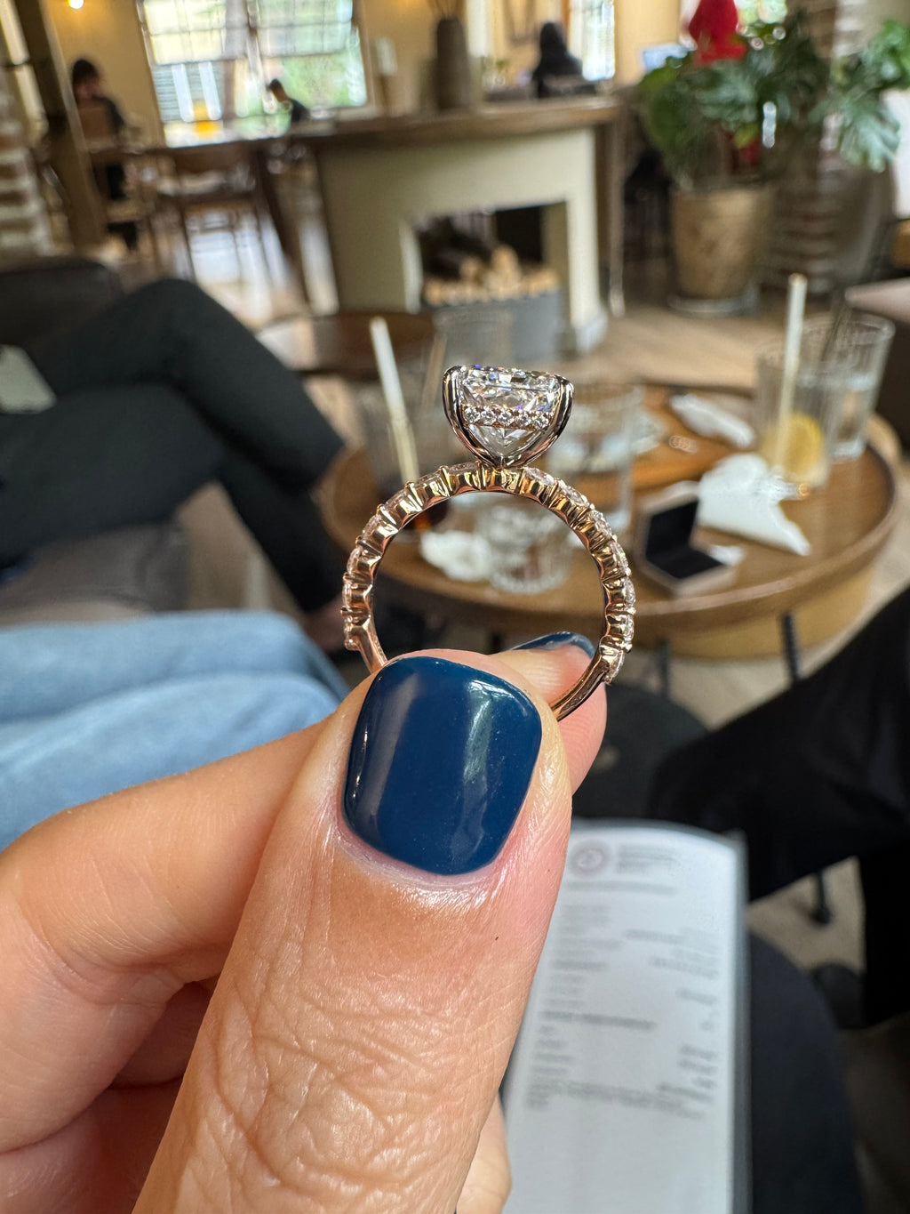 3.59ct Radiant Lab Grown Diamond Engagement Ring IGI Certified Ethical Solitaire 18K Gold