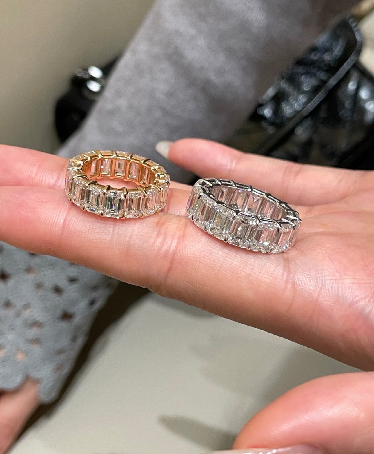 Eternity Emerald Lab Grown Diamond Band