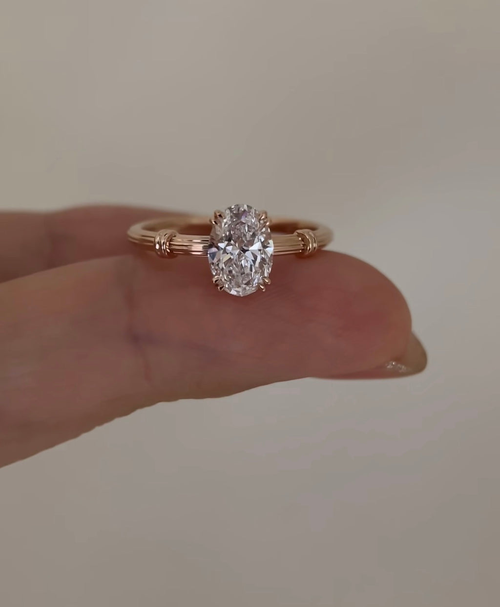 2ct Oval Lab Grown Diamond IGI Certified Ethical Engagement Ring 18K Gold