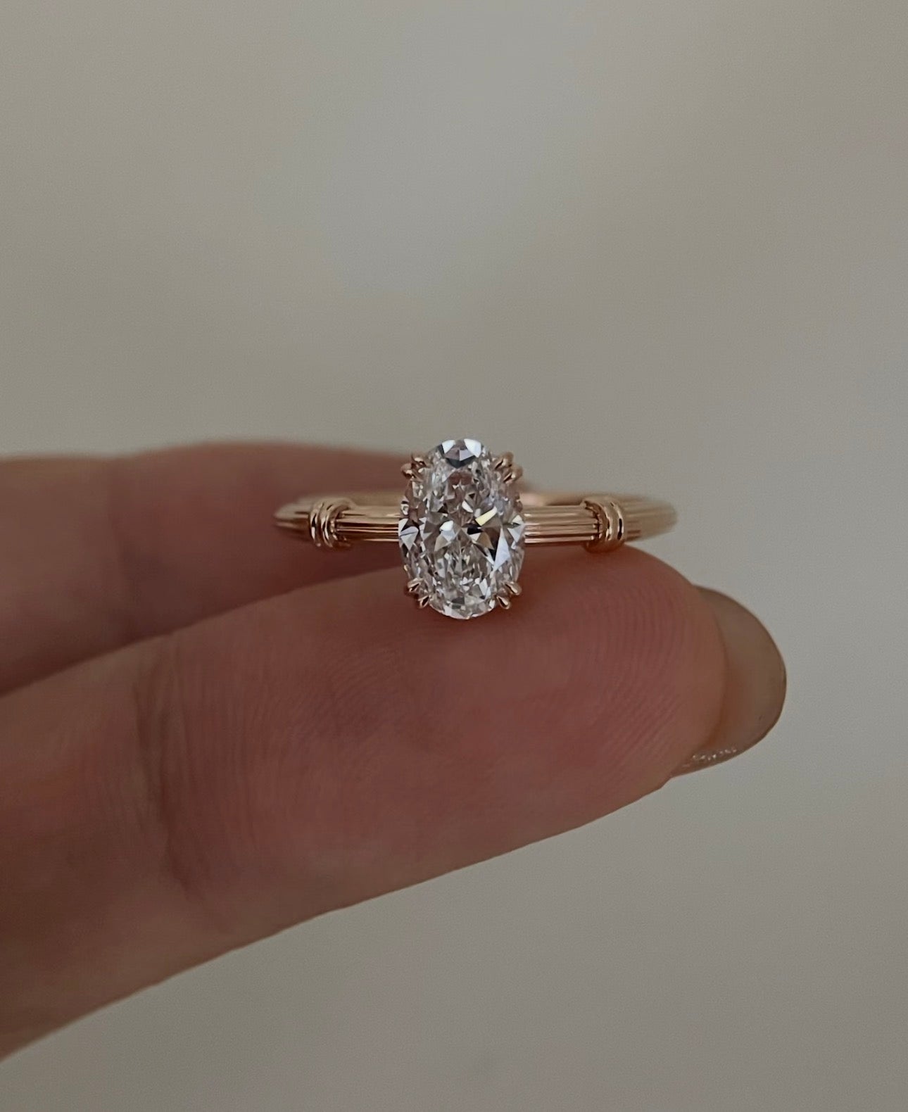 2ct Oval Lab Grown Diamond IGI Certified Ethical Engagement Ring 18K Gold