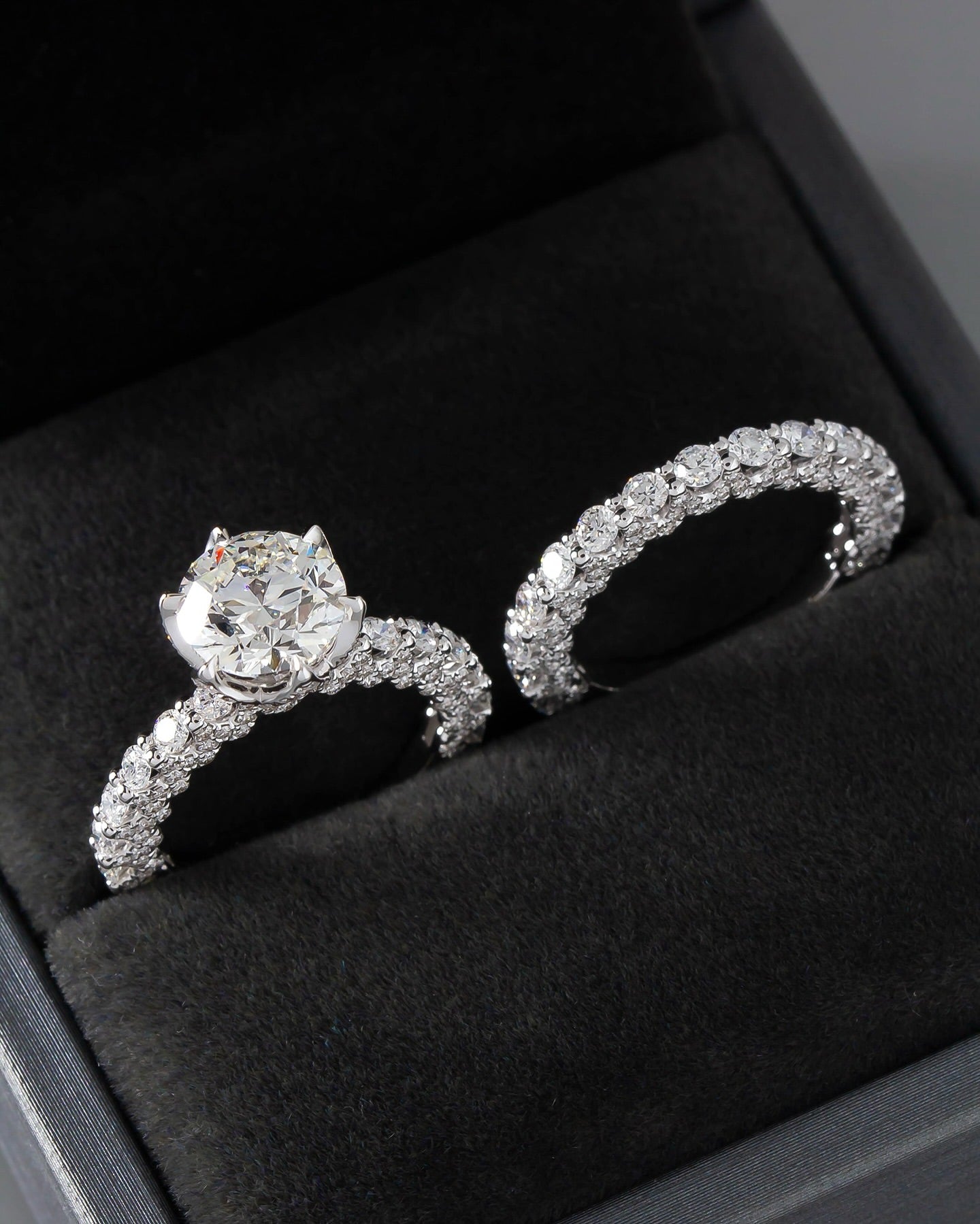 2ct Round Lab Grown Diamond IGI Certified Ethical Ring Set 18K Gold