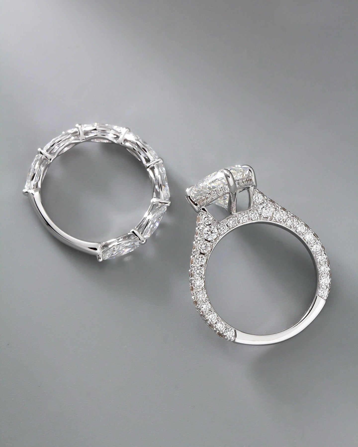 10ct Marquise Lab Grown Diamond IGI Certified Ethical Ring Set 18K Gold - Super Rare