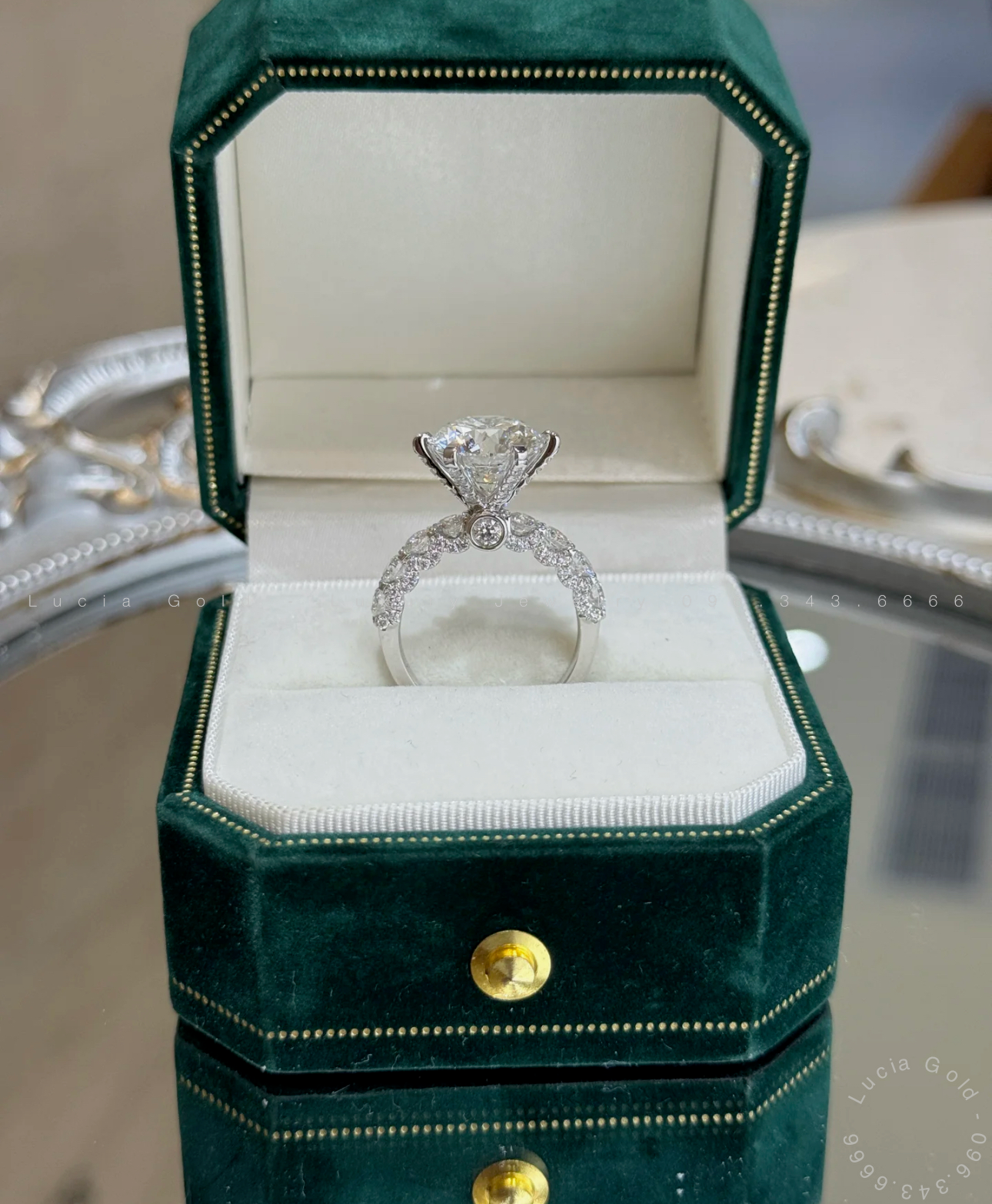 3ct Round Ethical Lab Grown Diamond Solitare Ring