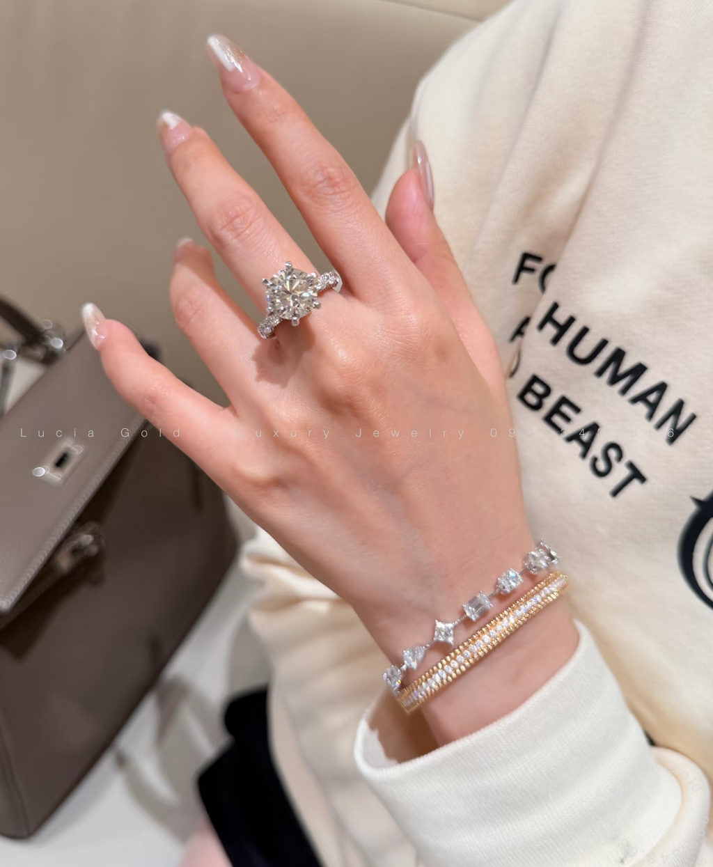 3ct Round Ethical Lab Grown Diamond Solitare Ring