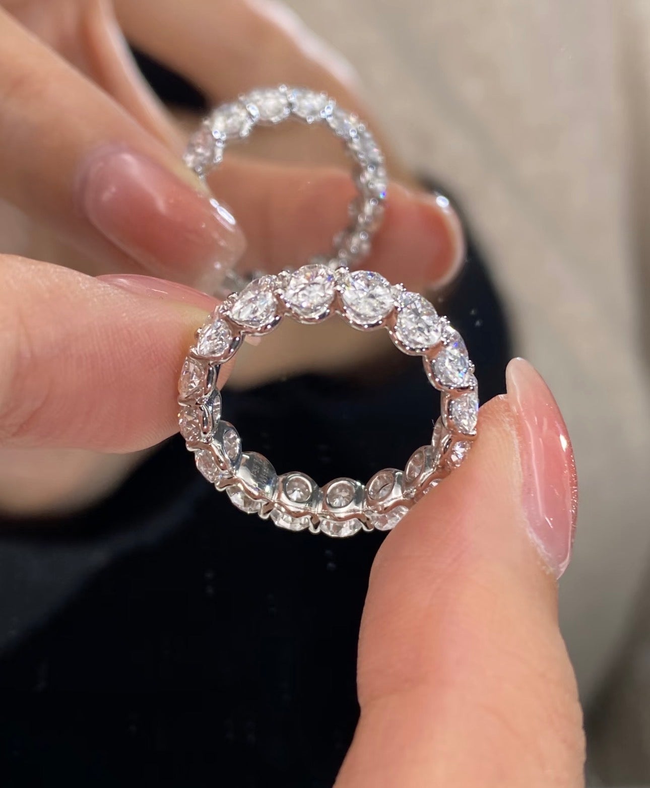 Full Oval Lab Grown Diamond IGI Certified Ethical Engagement Ring 18K Gold