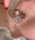 1ct Princess Square Lab Grown Diamond IGI Certified Ethical Engagement Ring 18K Gold
