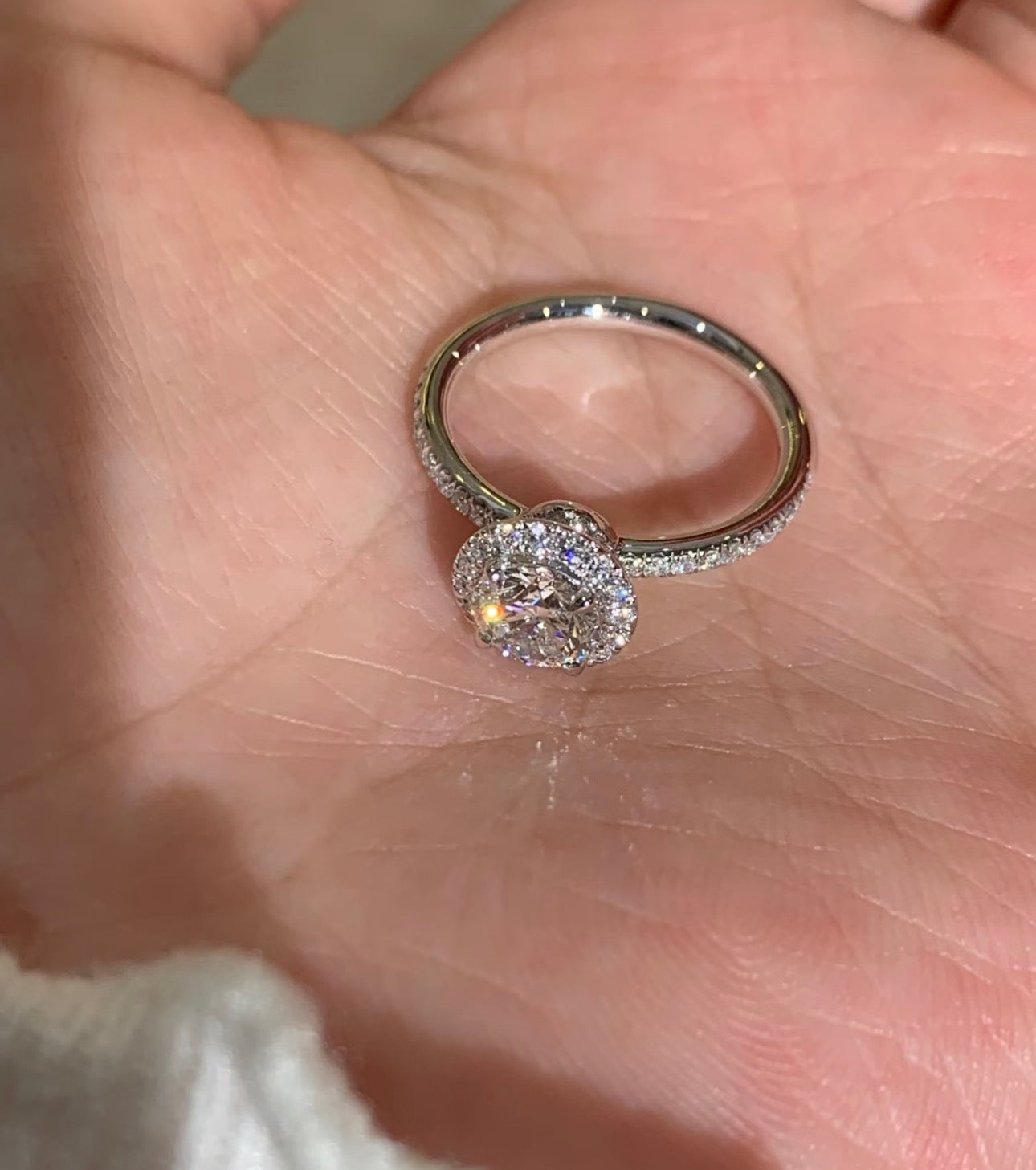 0.65ct Round Lab Grown Diamond IGI Certified Ethical Engagement Ring 18K Gold